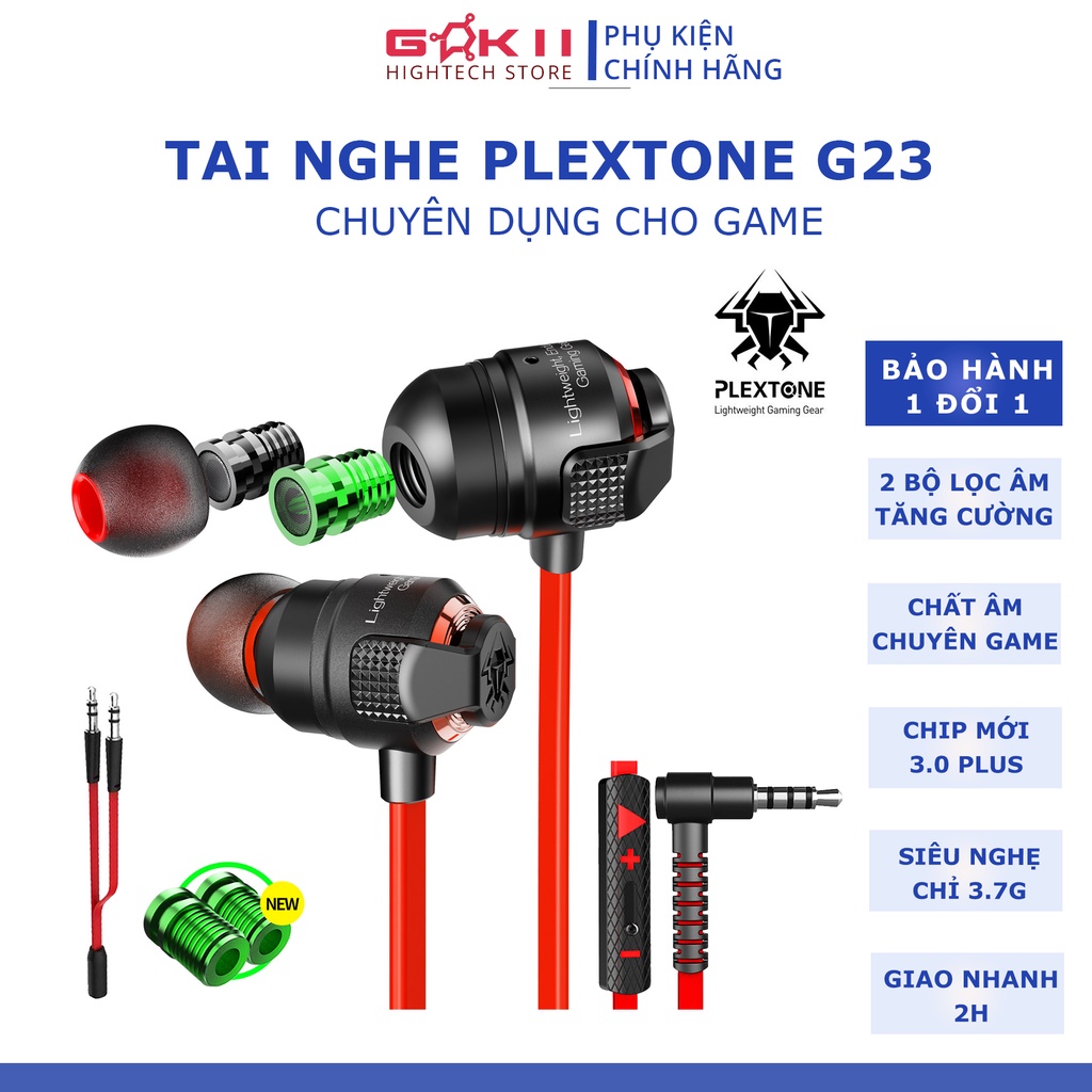 Tai Nghe Gaming Plextone G23 Chuyên Dành Cho Game Thủ, Chơi PUBG Tốt, Thay Đổi Filter Cho Chất Âm Tốt