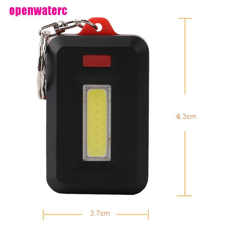 Đèn Pin LED COB Mini Chống Thấm Nước Có Móc Khóa Tiện Dụng Mang Theo Cắm Trại