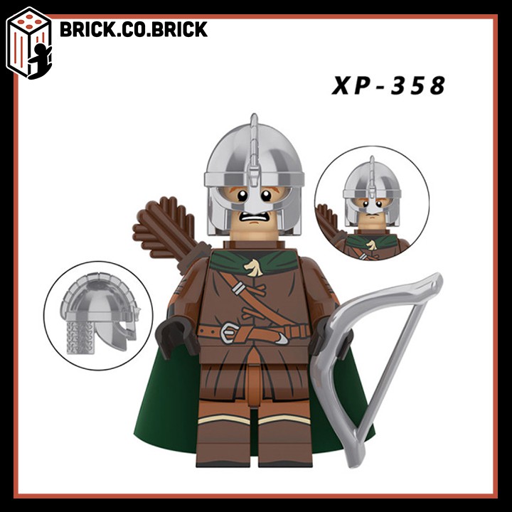 Lord of the Rings Rohan Warriors KT1046 Koruit Đồ Chơi Non LEGO và Minifigure Mô Hình Lắp Ráp Lính Trung Cổ