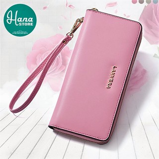 VÍ CẦM TAY NỮ DA BÒ CAO CẤP HÀNG HIỆU LANVERA 2412-L6902 (VIDEO VÀ HÌNH SẢN PHẨM THẬT)