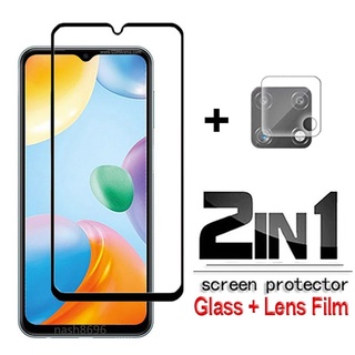 Kính Cường Lực 2 Trong 1 Bảo Vệ Ống Kính Điện Thoại Xiaomi Redmi 10A 10C Redmi10 C 9H