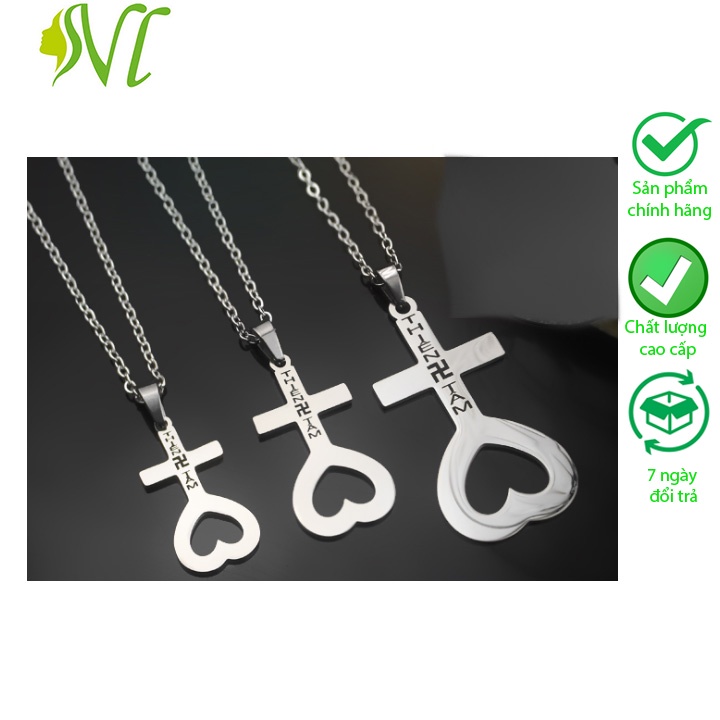 Combo 3 mặt dây chuyền thiên tâm đạo Người Đẹp Vì Lụa không đen dị ứng xài nước tốt