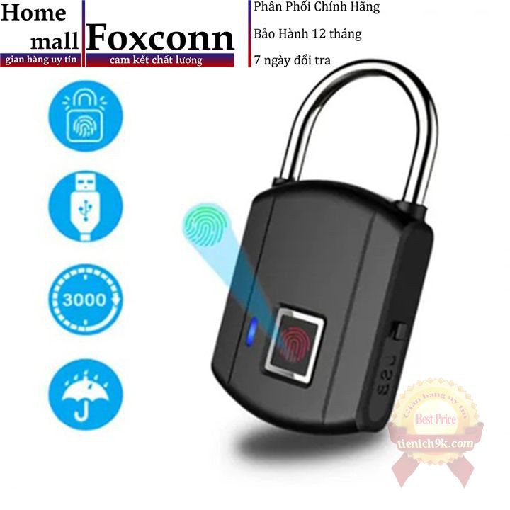 Ổ Khóa Vân Tay Thông Minh Thép Không Gỉ hàng Foxconn cao cấp K2Pro