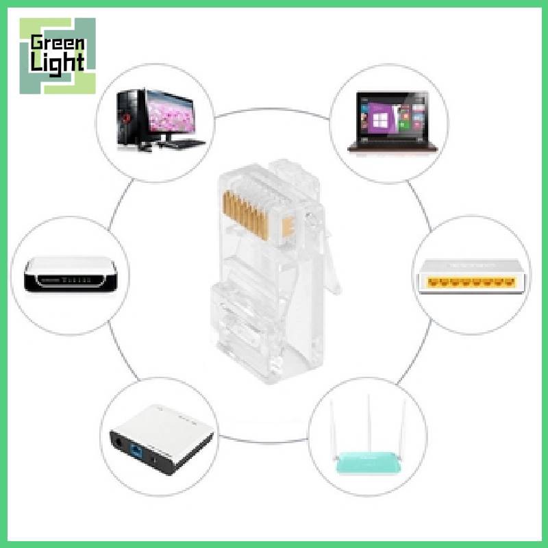 Mới Đầu Nối Dây Mạng Lan Rj45 Cat5 Chất Lượng Cao