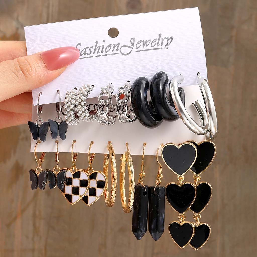 Set 15 Đôi Khuyên Tai Thời Trang Dành Cho Nữ