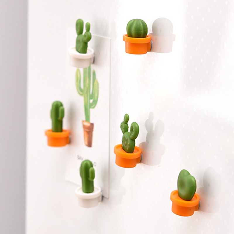 Set 6 nam châm gắn tủ lạnh hình cây xương rồng dễ thương