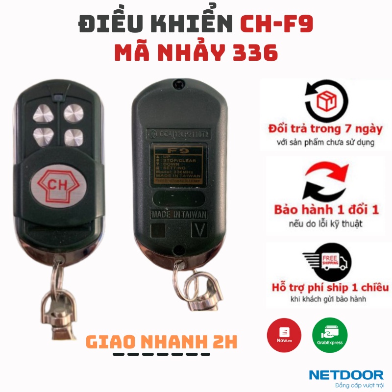 Remote Điều Khiển Cửa Cuốn CHF9 336 mã nhảy NETDOOR