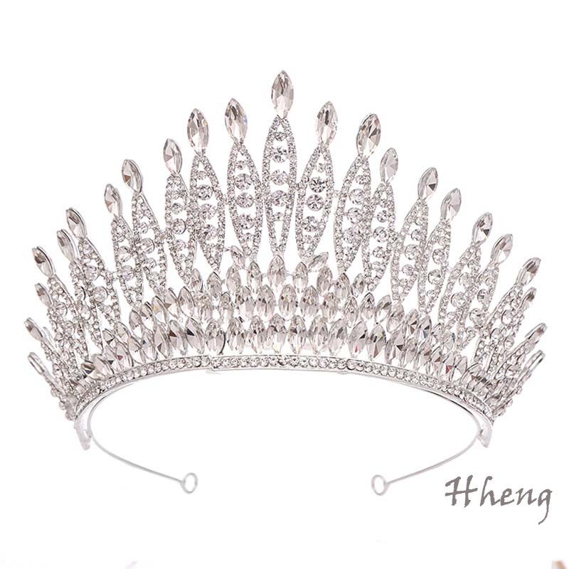 YADORNOS Váy cưới lấp lánh kim cương vương miện lấp lánh rhinestone tóc điều chỉnh cô dâu phù dâu trang phục công chúa mũ miện