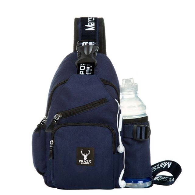 Túi chéo nam nữ Music cậu bé nghe nhạc có ngăn bình nước - tui deo cheo mã TCTLTC0959