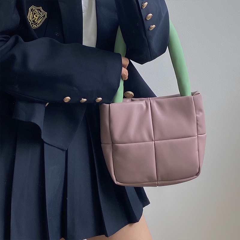 Túi Xách Da Kẻ Sọc Thời Trang Xinh Xắn Cho Nữ