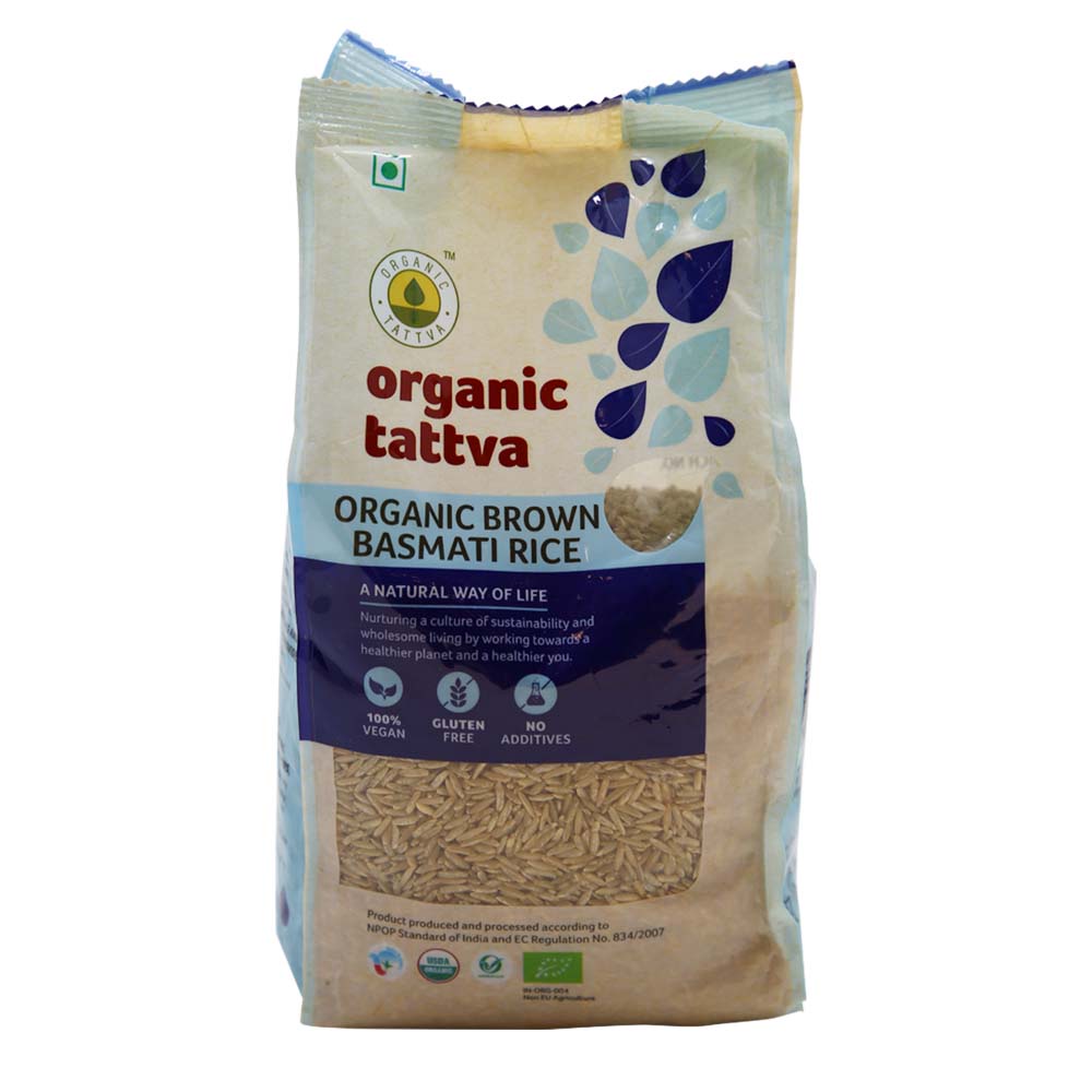 Gạo Basmati Nâu Ấn Độ Hữu Cơ  Organic Brown Basmati Rice 1kg