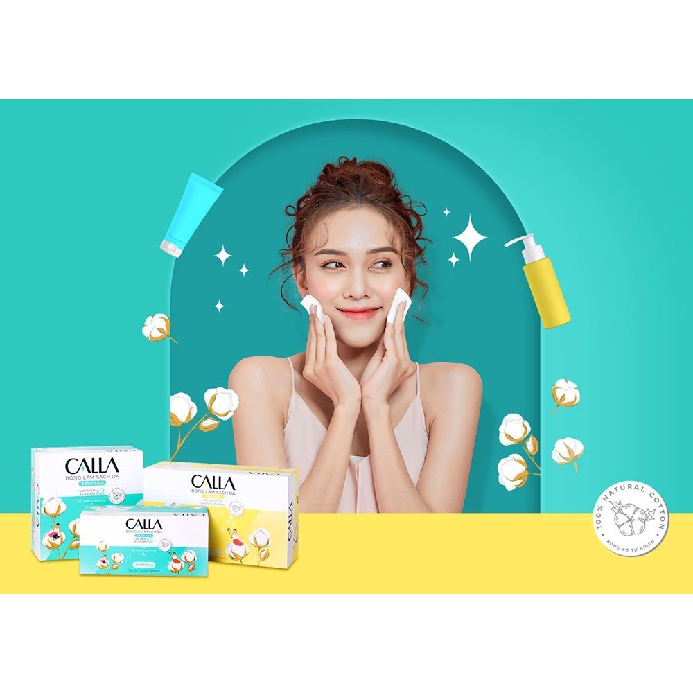 Bông Tẩy Trang Làm Sạch Da Bông Bạch Tuyết Calla Facial Cotton Pads Gói 1kg