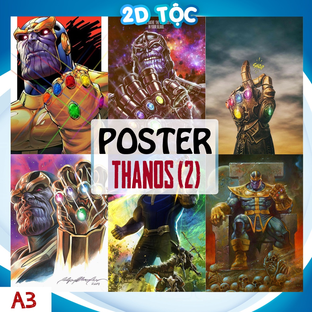 TRANH POSTER A3 THANOS MARVEL (2) CHẤT LIỆU GIẤY CAO CẤP – TRANH POSTER DÁN TƯỜNG TREO TƯỜNG 2D TỘC SHOP