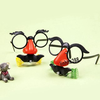 Mắt kính chú hề đeo mũi có râu vui nhộn-kính mũi hề