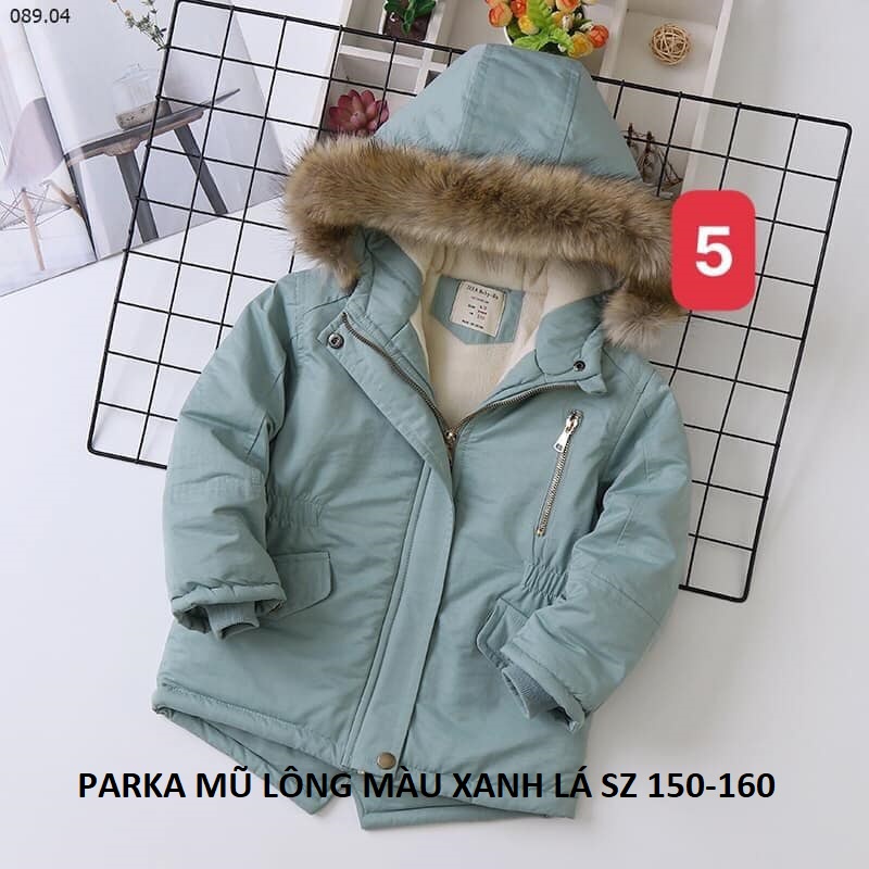 Áo PARKA cho bé từ 1 đến 14 tuổi, áo khoác dáng dài với lớp lót lông dày dặn mềm mịn siêu giữ ấm chuẩn QCCC - HK KIDS