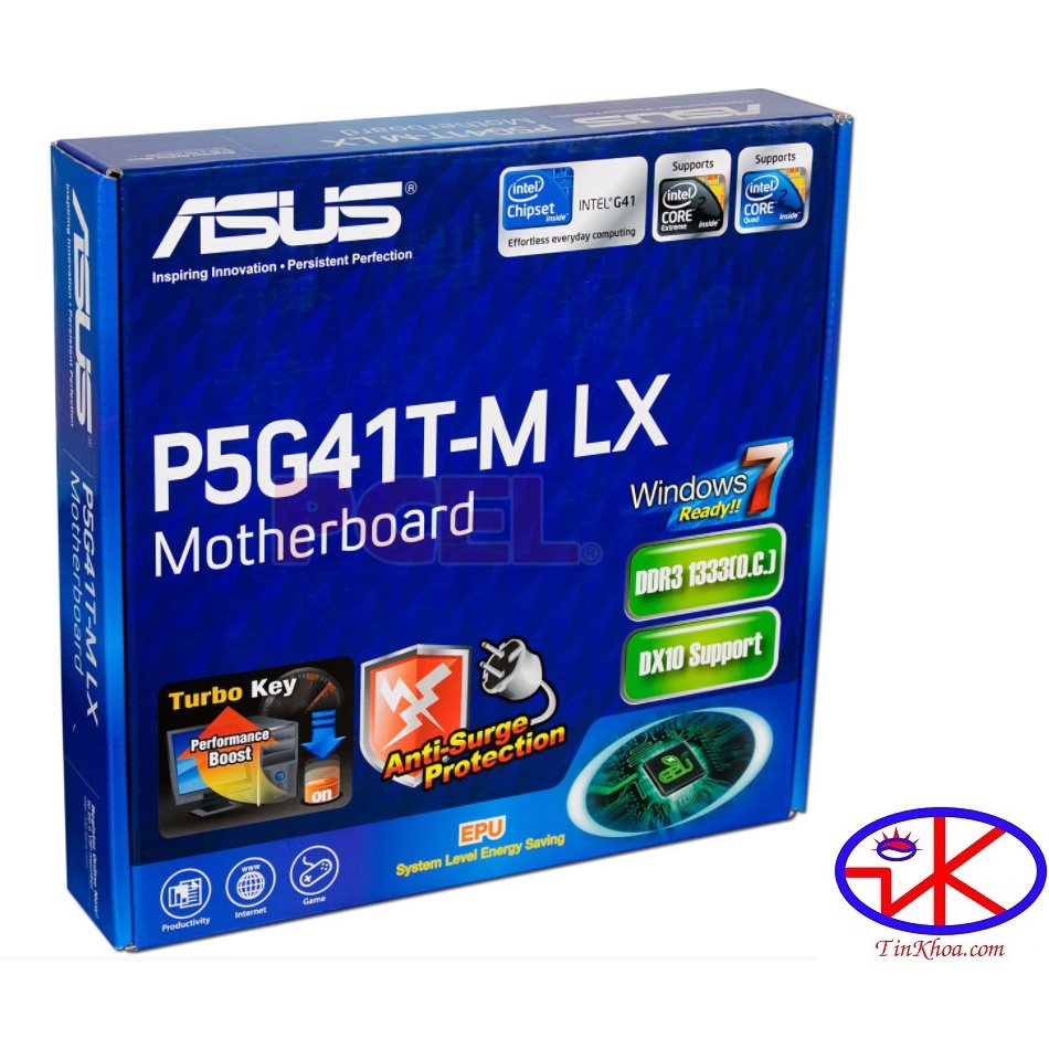 Mainboard ASUS P5G41T-M LX(cũ) không hộp, không kèm CPU.