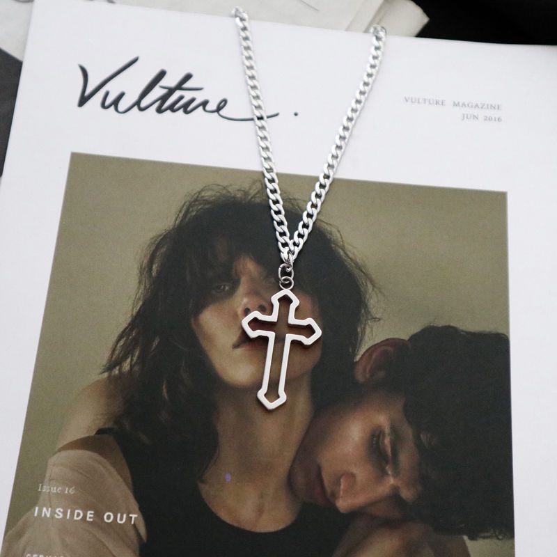 Vòng cổ mặt thánh giá phong cách Hip hop đơn giản