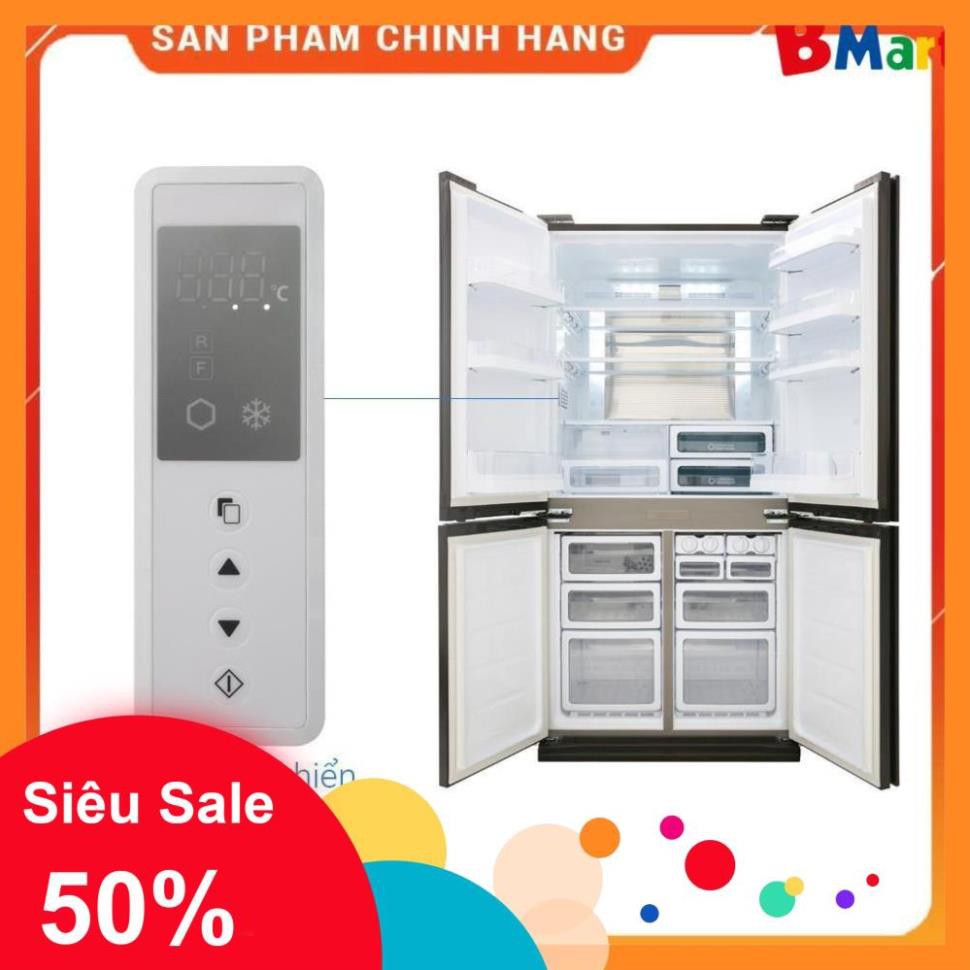 [ VẬN CHUYỂN MIỄN PHÍ KHU VỰC HÀ NỘI ] Tủ lạnh Sharp 4 cánh màu gương đen SJ-FX688VG-BK - [ Bmart247 ]  - BM NEW