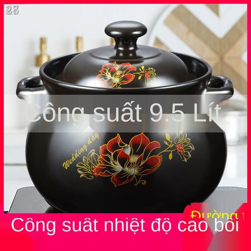 ►✵28QNồi hầm siêu lớn dung tích 9500ML-1700ML nhiệt độ cao ngọn lửa mở trực tiếp nấu súp bằng sứ