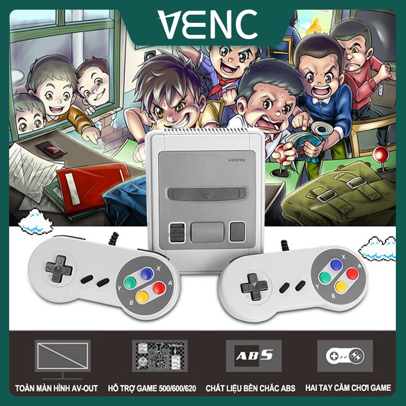 Máy chơi game SFC620, 2 tay cầm, phiên bản classic, máy chơi game TV SNES mini