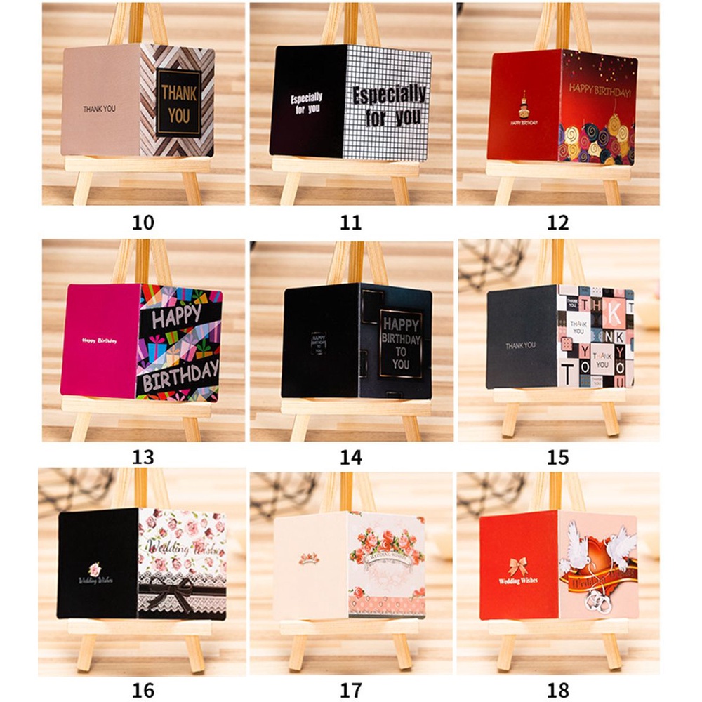 Thiệp chúc mừng sinh nhật/ tiệc cưới xinh xắn tùy chọn màu sắc và họa tiết