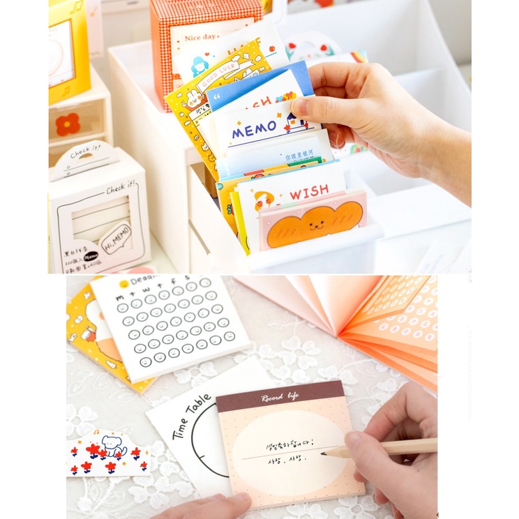 Bộ 320 tấm giấy ghi chú Mgcity Sell beauty notepad trang trí sổ tay | BNM123