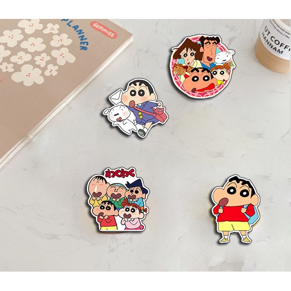 kẹp điện thoại mica tonton KMC5 giá đỡ cute totoro vô diện chuột vàng shin one piece sumikko jinbeisan kero CCS
