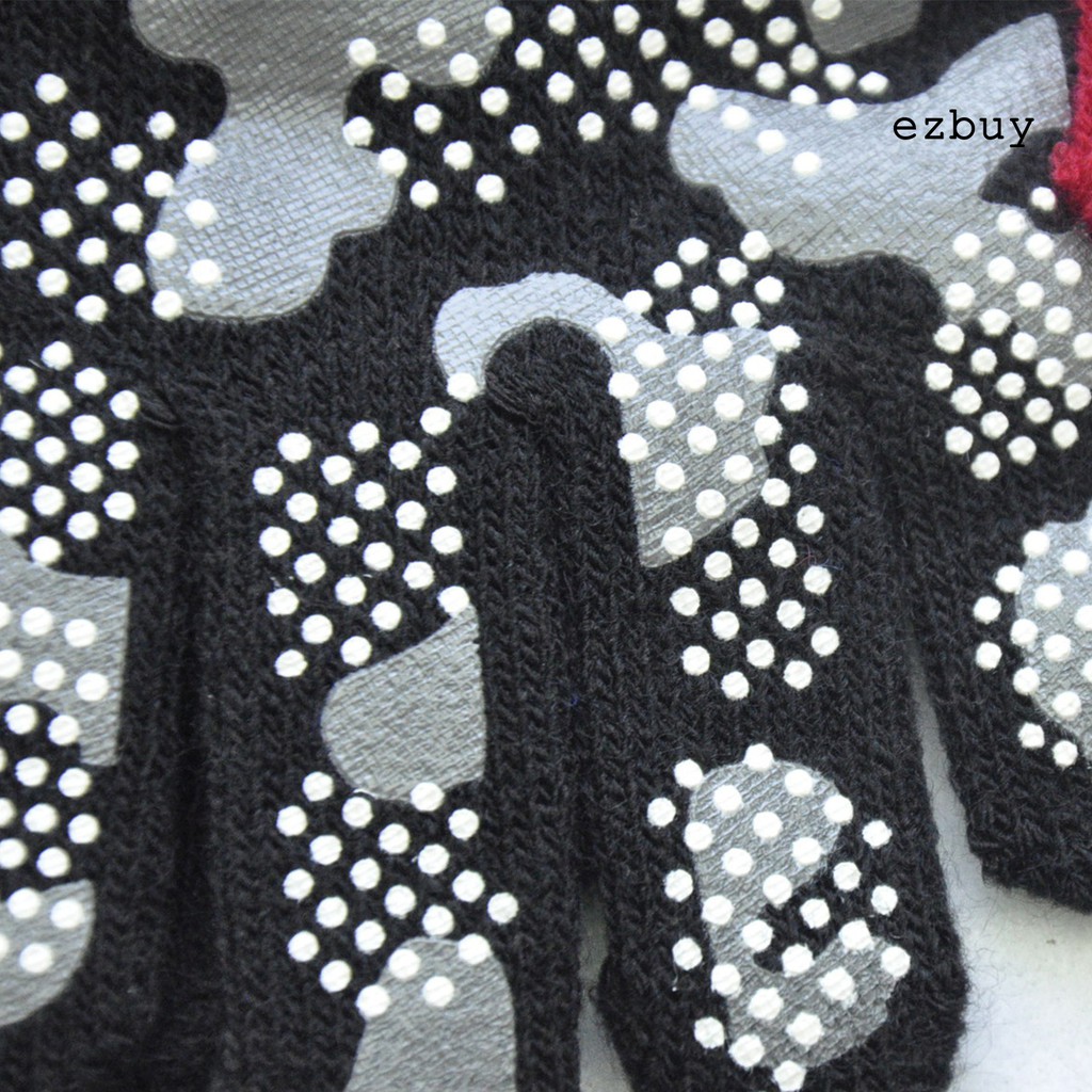 Găng tay thể thao dệt kim hoạ tiết lính chống trượt dành cho bé