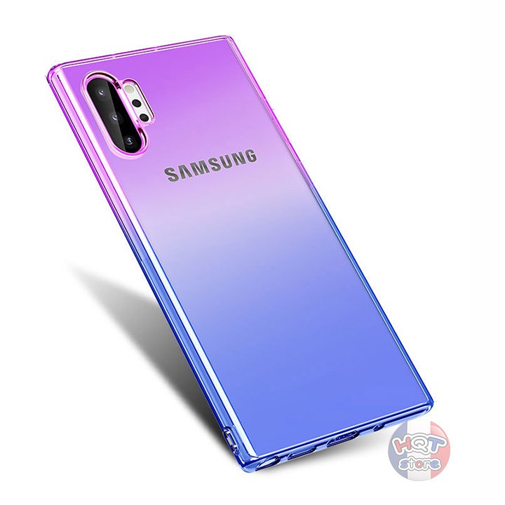 Ốp lưng dẻo trong suốt 7 màu Gradient cho Samsung Note 10 Plus / Note 10