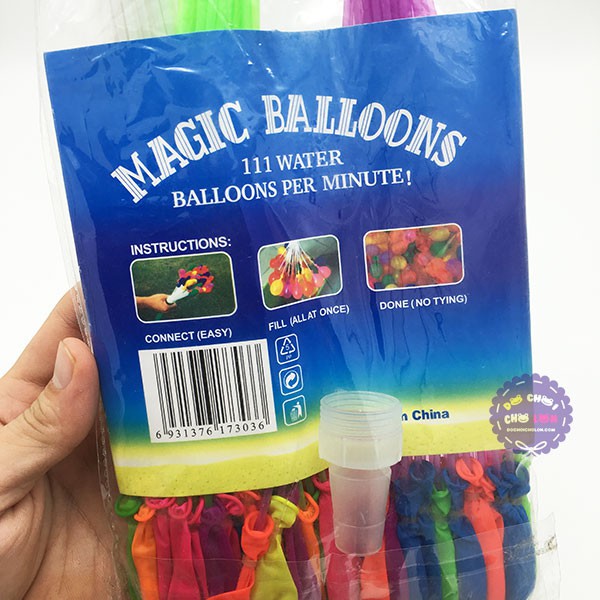 Bộ 111 quả bong bóng nước 3 chùm Magic Balloons - ĐỒ CHƠI CHỢ LỚN HCM