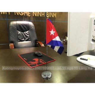 Cờ để bàn Cuba đế đơn inox