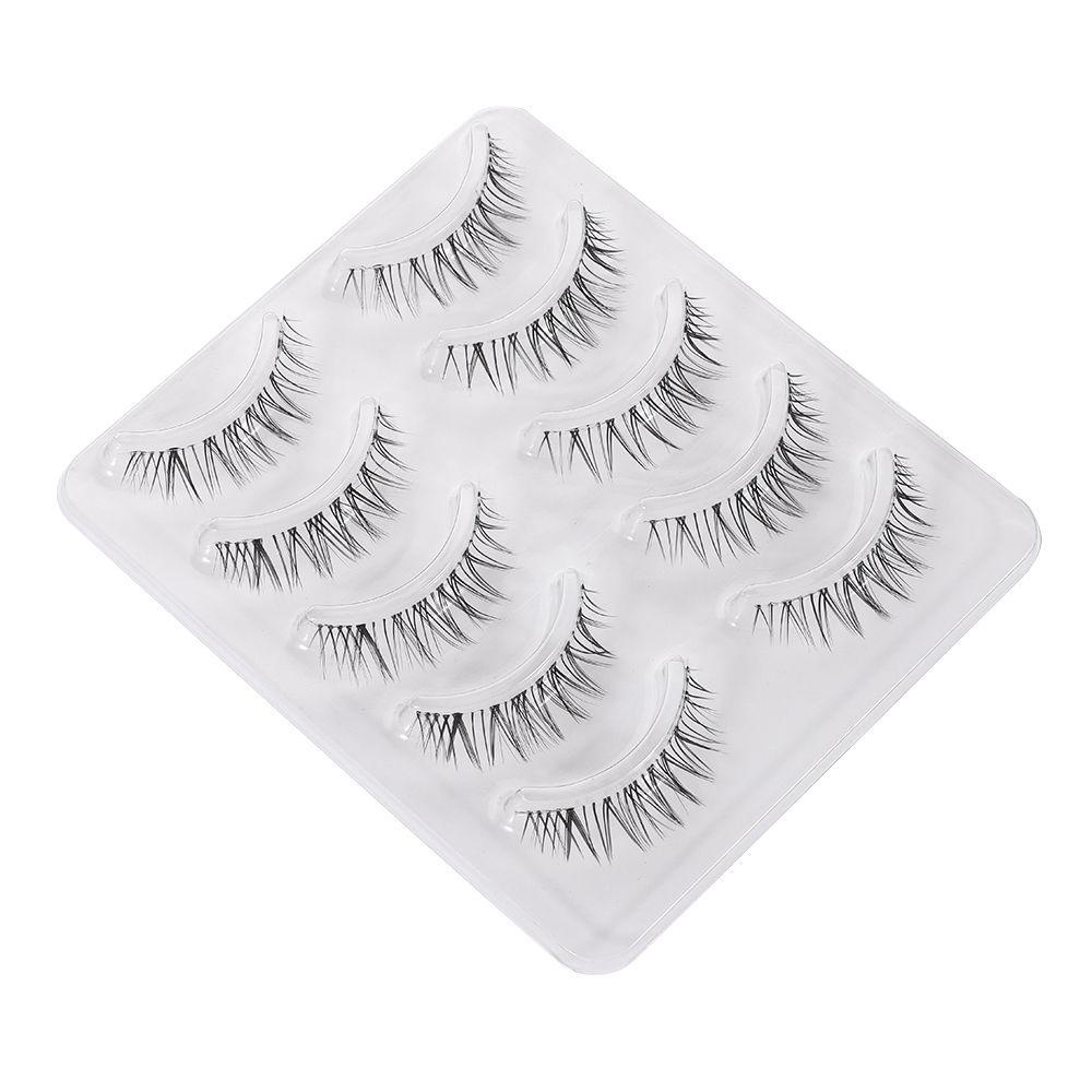 NIUYOU Set 5 Cặp Lông Mi Giả Vô Hình Tái Sử Dụng Tiện Lợi