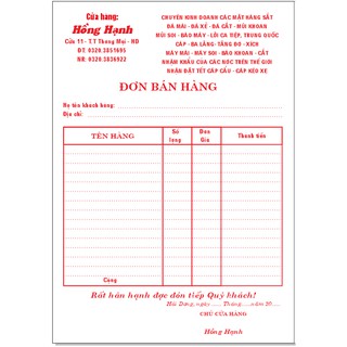 Hóa đơn bán lẻ giá rẻ ,In hóa đơn theo yêu cầu, dễ xé không bị rách