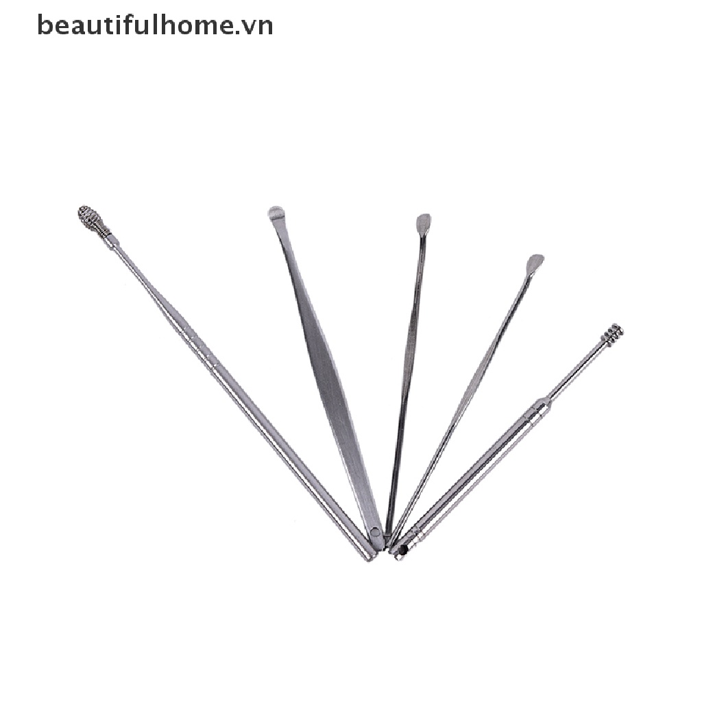 (Hàng Mới Về) Bộ 5 Dụng Cụ Lấy Ráy Tai Tiện Lợi
