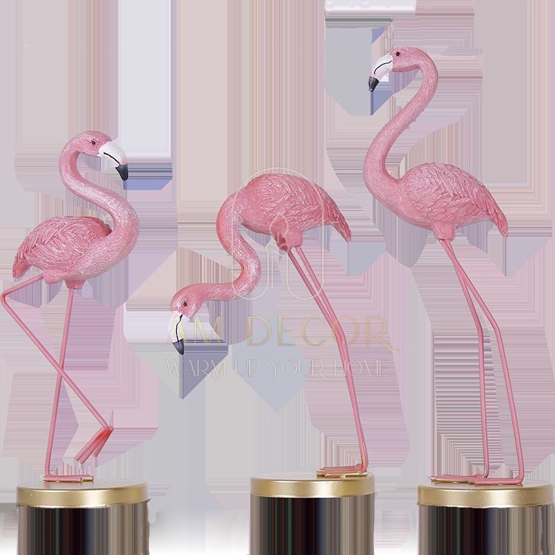 Tượng Hồng hạc Flamingo nữ tính sáng tạo decor trang trí phòng ngủ, phòng khách, quà cưới sang trọng - AM Decor