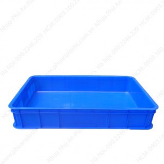 Combo 10 thùng nhựa HS025 nhựa Phú An - KT 610 x 420 x 100 mm / cái