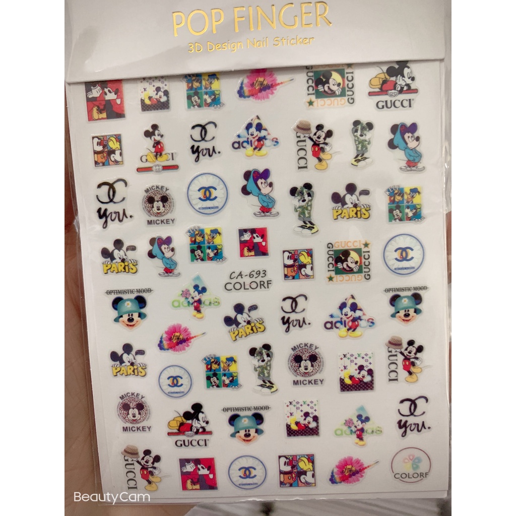 sticker thương hiệu trang trí nail