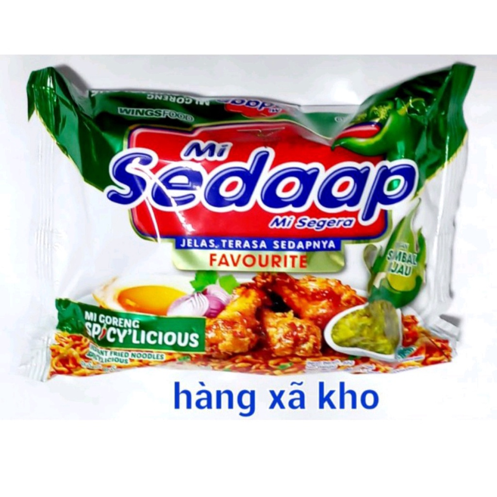 Mì trộn cay khô  mi gerong sedaap 2 loại.hsd:1/12/2023