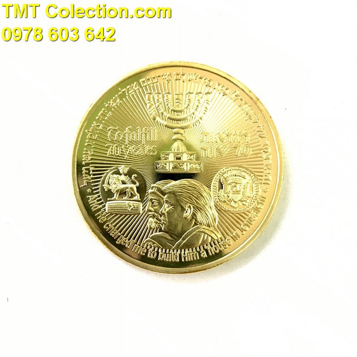 Xu Kỷ Niệm 70 năm của Israel chuộc lỗi Vua Cyrus và Trump, trang trí bàn sách, bàn làm việc -TMT Collection - SP005246