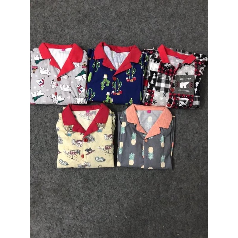 🍃Bộ Pijama cotton thu đông cho mẹ và bé🍃