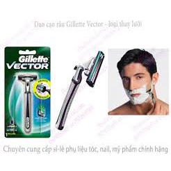 Bộ dao cạo râu Gillette Vector một cần, một lưỡi dao cạo Gillette Vector suu.shop cam kết 100% chính hãng