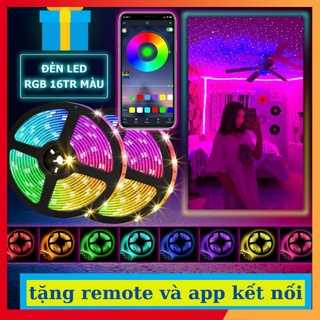 Cuộn đèn Led dây dán 5m dán tường đổi nhiều màu (RGB) có remote điều khiển - Đèn Led Tiktok Trang Trí Phòng Ngủ