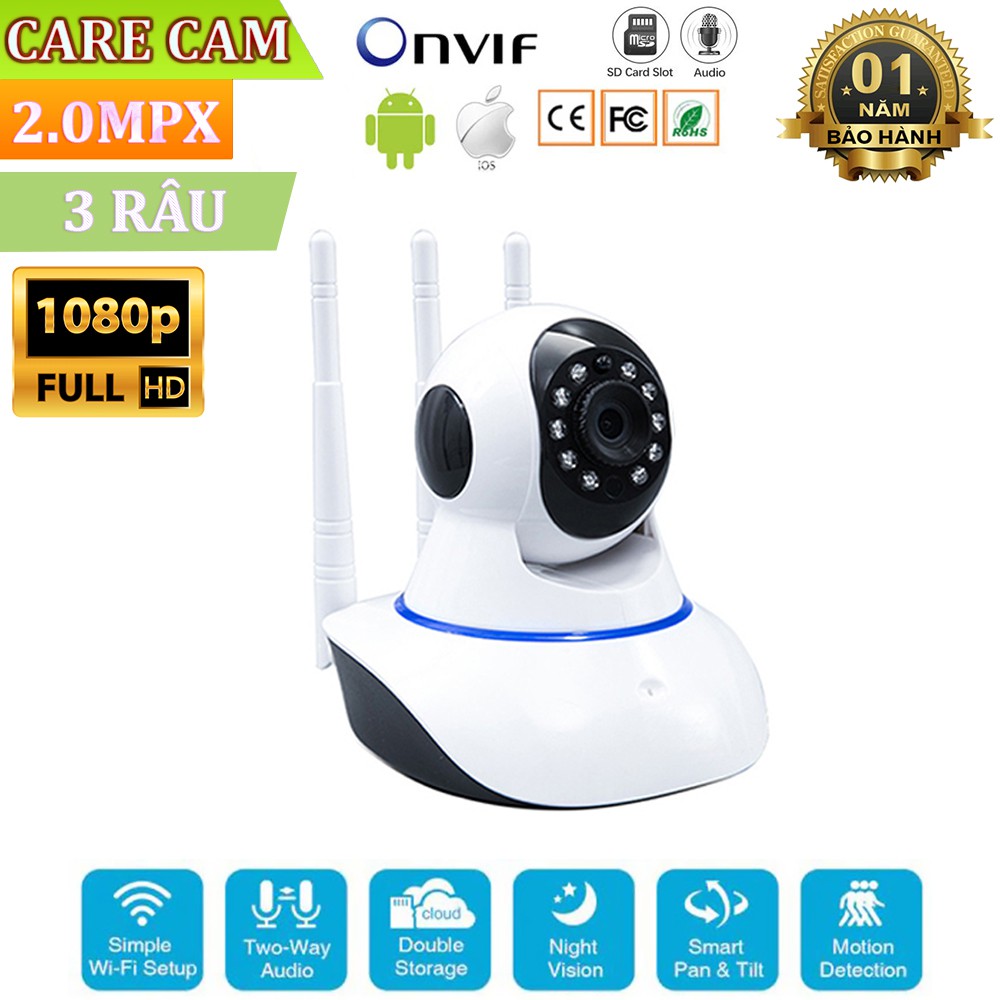 Camera Giám Sát Care Camera 3 Râu - Full HD1080P, 2.0Mpx