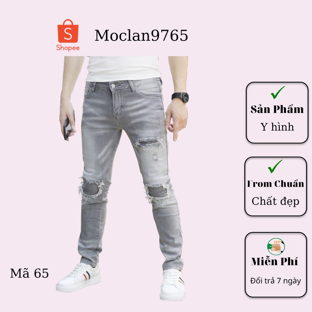 Quần jean nam cao cấp, chất liệu bò ( jean ) mềm mịn, from chuẩn, có nhiều mẫu đi kèm Moclan52