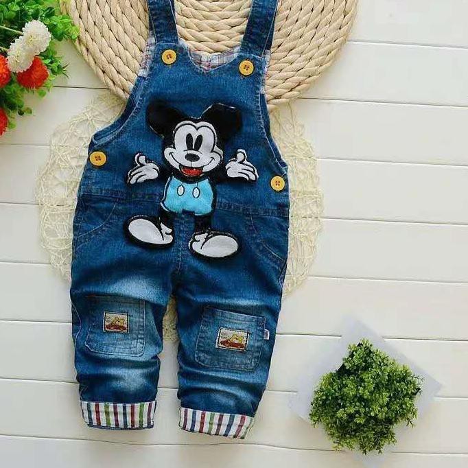 Quần Yếm Jeans Thời Trang Cho Bé 3-7 Tuổi