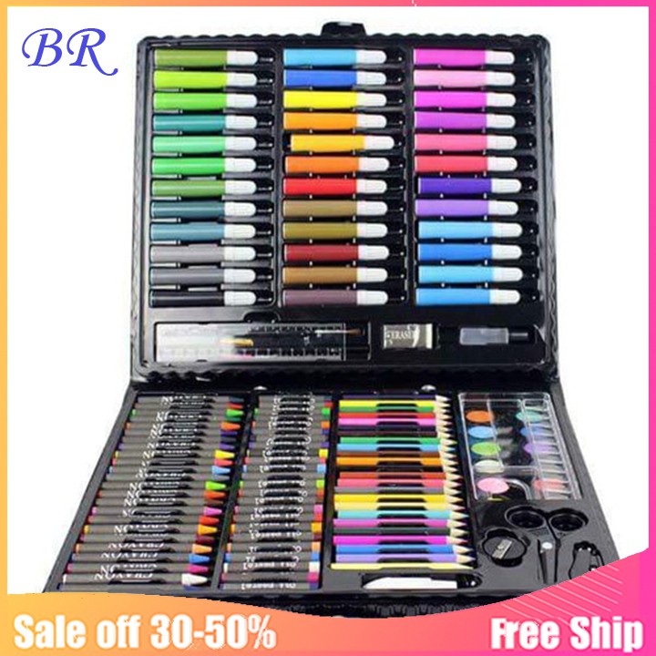 Bộ hộp màu 150 chi tiết- Bộ tô màu - Quà tặng cho bé - Không độc hại.