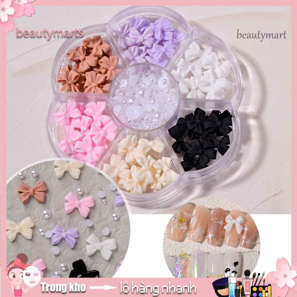 [Hàng mới về] Hộp phụ kiện trang trí móng tay hiệu ứng 3D dễ thương DIY