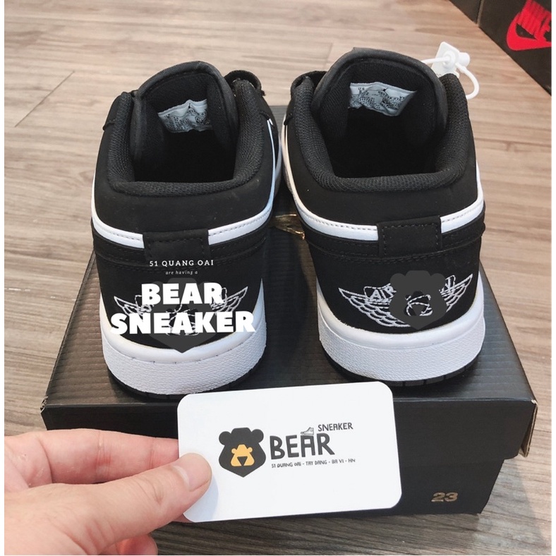 [Bear.sneaker] Giày Thể Thao J.D1 low Panda hàng chuẩn SC (da xịn-hàng bo viền)