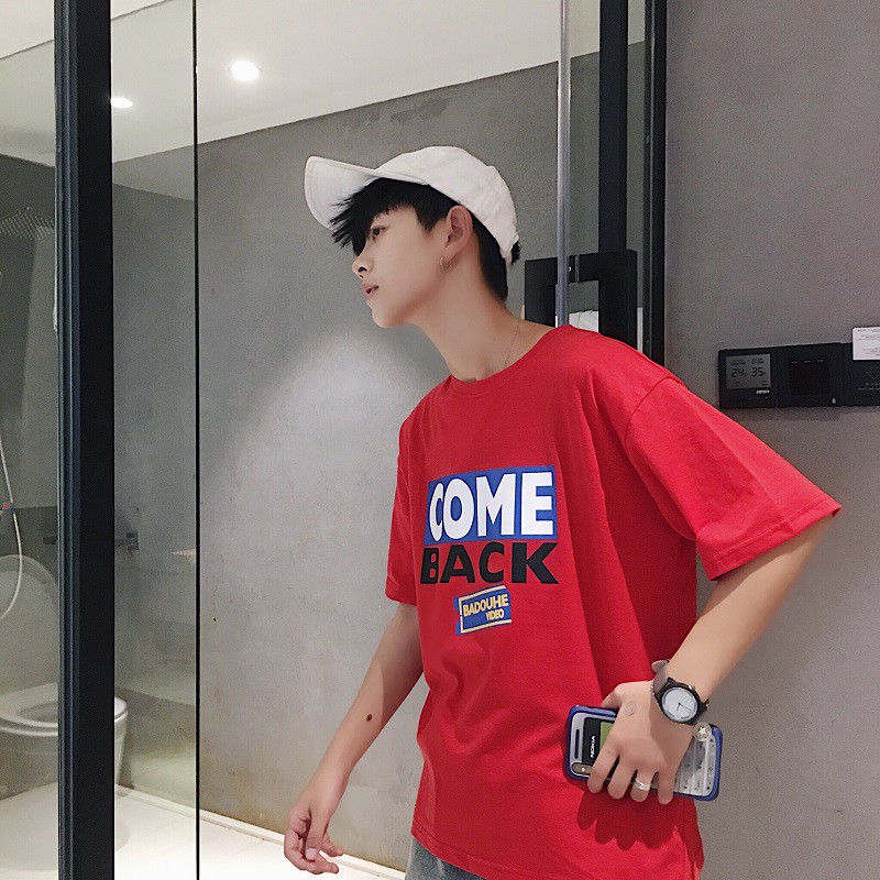 Áo Thun Cổ Tròn Ngắn Tay Thời Trang Cho Nam