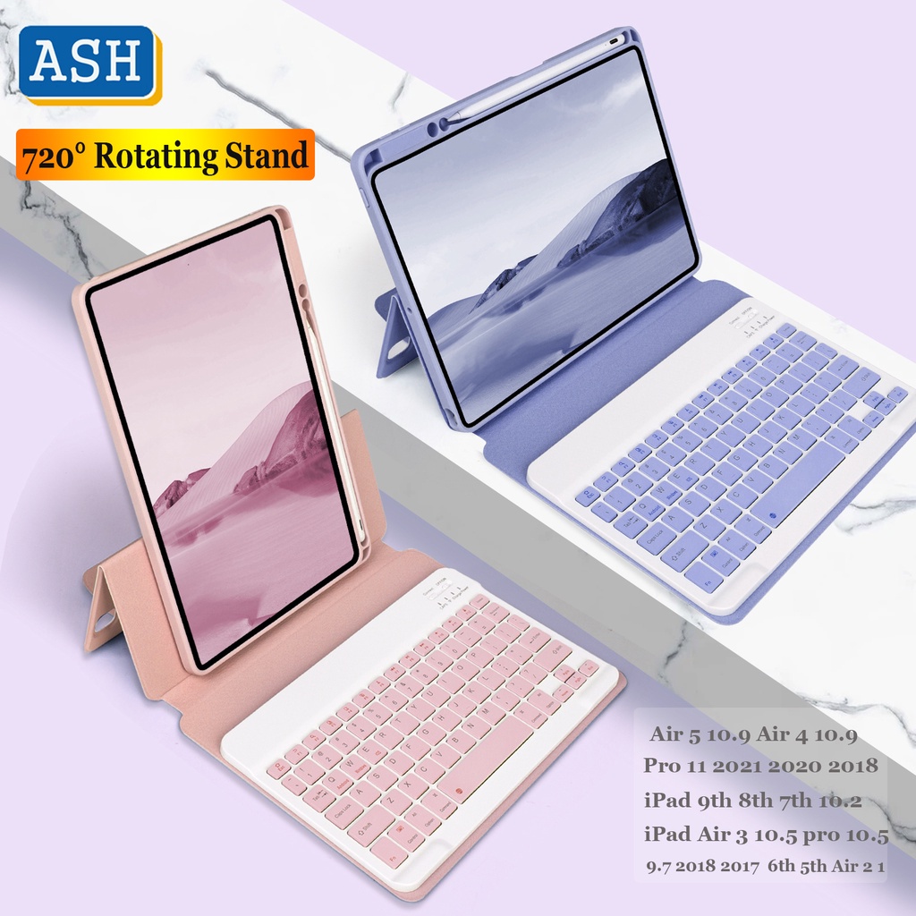 Bao Da Máy Tính Bảng Từ Tính Xoay 360 Độ Màu Tro Cho iPad Mini 6 2021 8.3 Inch ° Ốp Lưng Kèm Bàn Phím Bluetooth Không Dây Cho iPad Mini 2021 6th